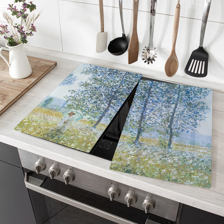 Piastra di copertura del fornello Monet - Campi in primavera 