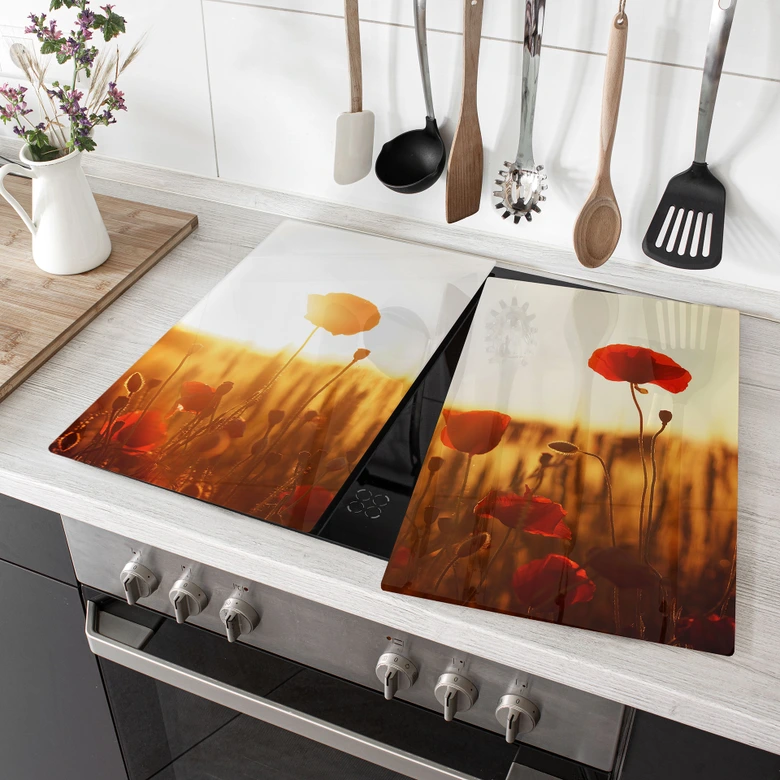 Plaque de protection - Champ de coquelicots 