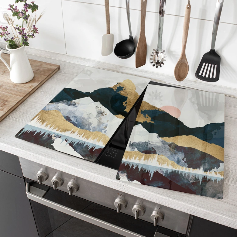 Herdabdeckplatte Reflektion einer Winterlandschaft - SpaceFrog Designs 