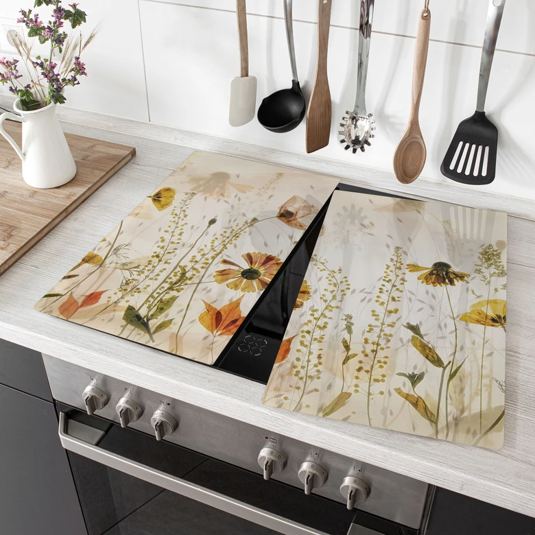 Stove cover plate Wild meadow flowers in the sunlight - Talen 