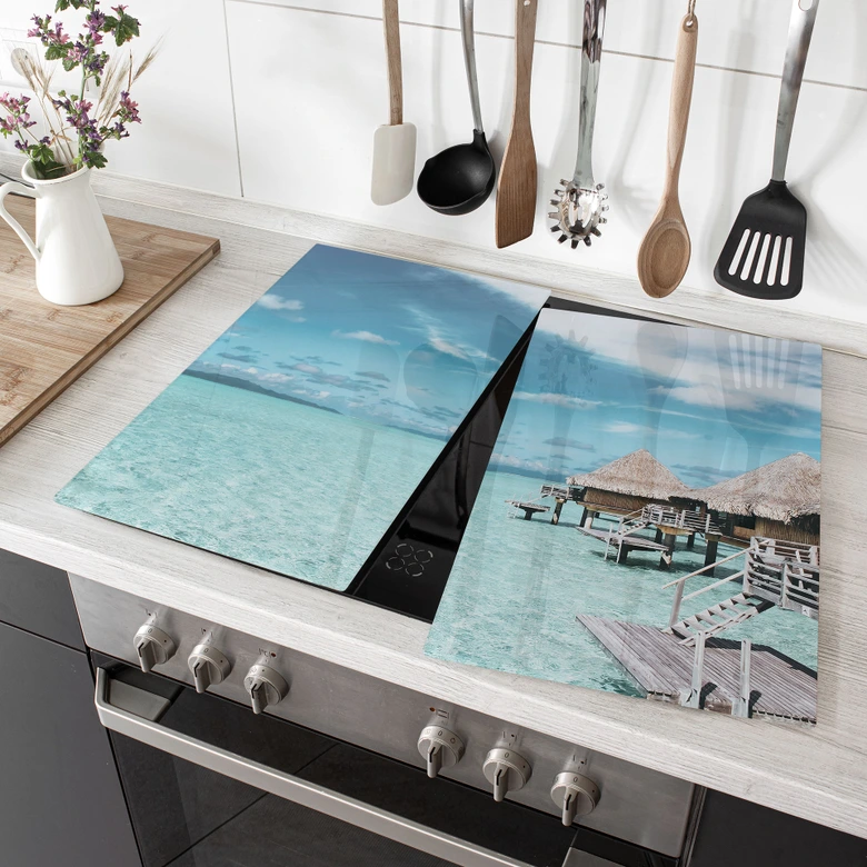 Stove cover plate - Vacation in the Maldives 