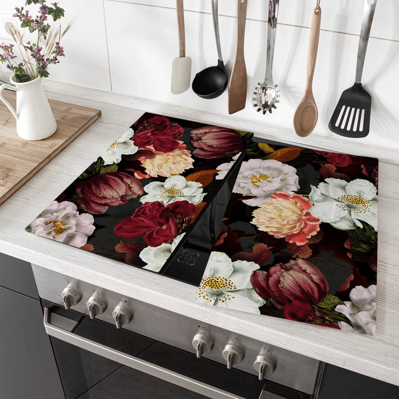 Herdabdeckplatte UN Designs - Blumenarrangement 