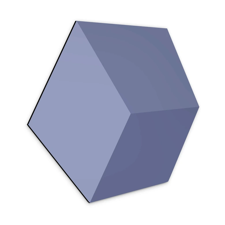 3D Hexagon - Alu-Dibond Dunkelblau 