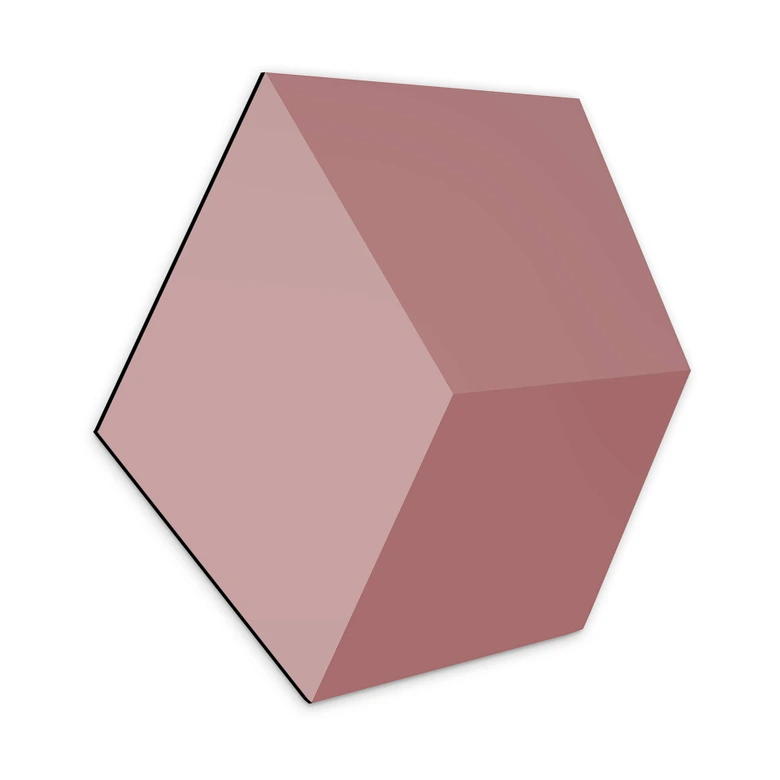 3D Hexagon - Alu-Dibond Rot 