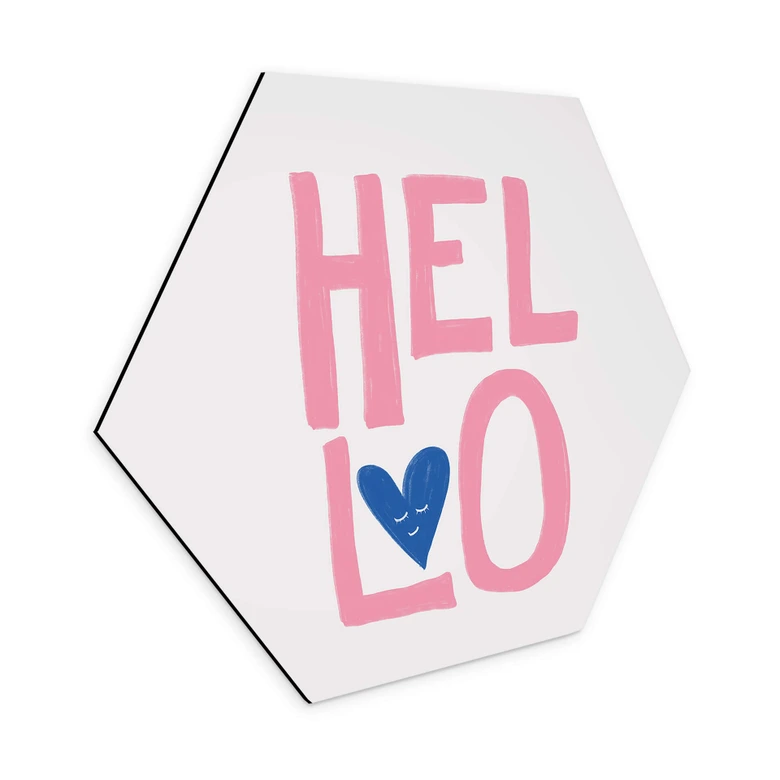 Hexagon Wandbild Fritsch - Ein freundlicher Gruß - Alu-Dibond 