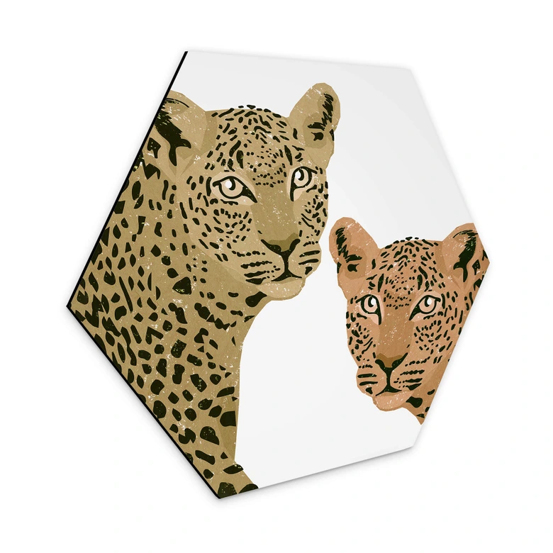 Hexagon - Alu-Dibond Goed Blauw - Die Leoparden 