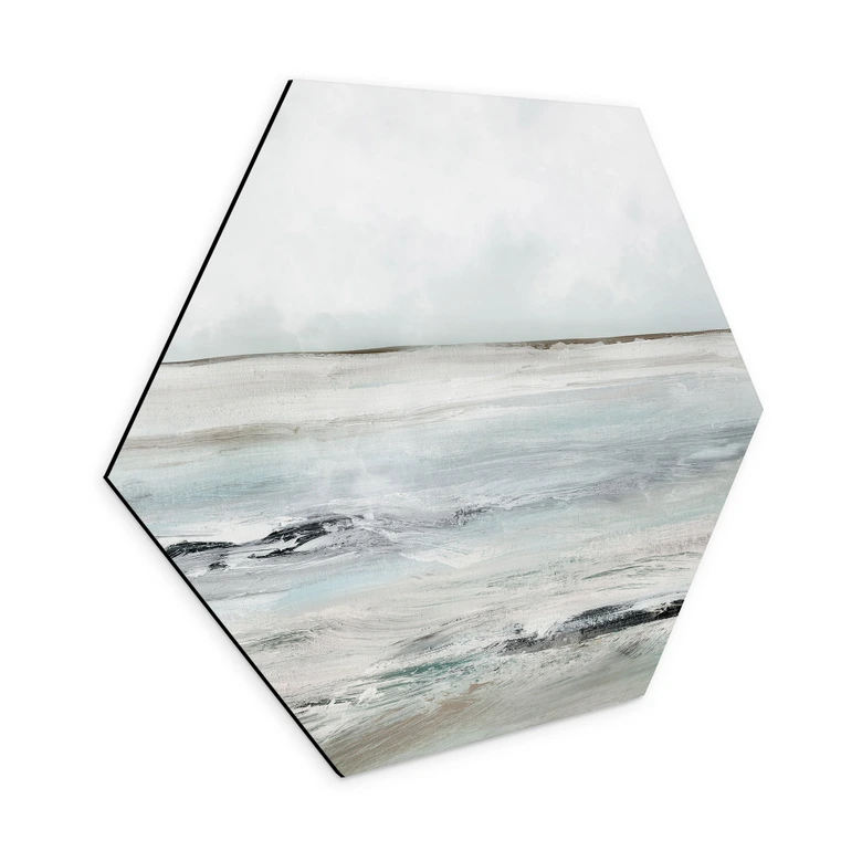 Hexagon-Wandbild Wellen am Sandy Bay - Hobday - Alu-Dibond 