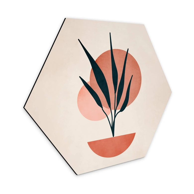 Hexagon Dibond Kubistika - Copenhagen Plants 