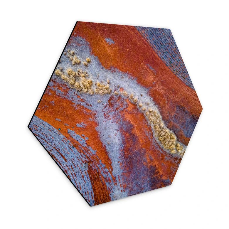 Hexagon - Alu-Dibond McConaghy - Geheimnisvolle Landschaft 