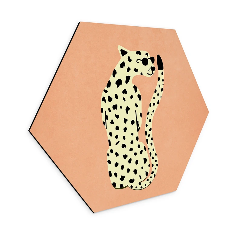 Wandbild Eleganter Gepard mit Sonnenbrille - Oltmanns - Alu-Dibond 
