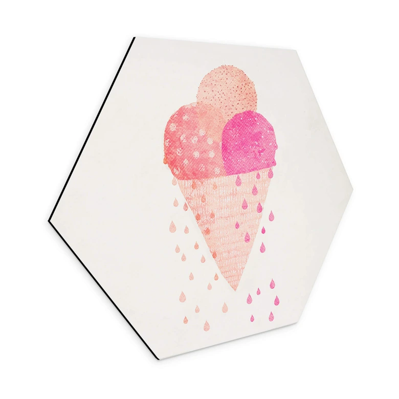 Hexagon Dibond Treechild - Ijsjes in de Zomer 
