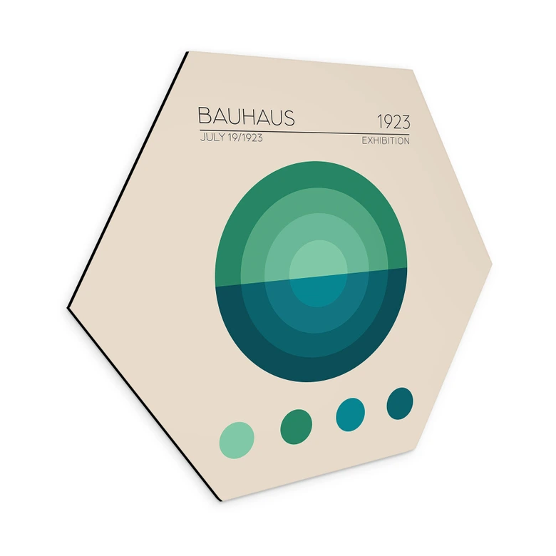 Hexagon Wandbild Bauhaus Mavi Daire - Tunaboylu - Alu-Dibond 