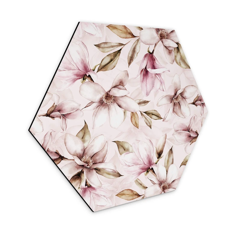 Hexagon - Alu-Dibond UN Designs - Soft Magnolia 