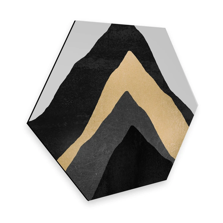 Hexagon - Alu-Dibond - Fredriksson - Four Mountains 