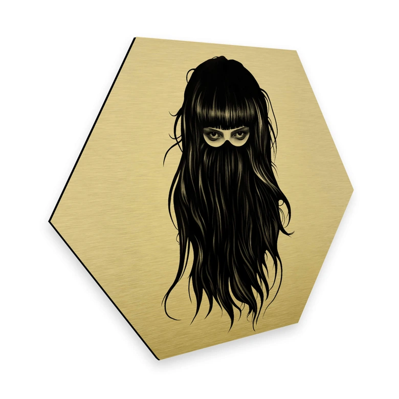 Hexagon - Alu-Dibond-Goldeffekt Ireland - It-Girl 