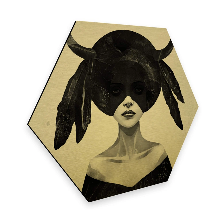 Hexagon - Alu-Dibond-Goldeffekt Ireland - The Mound II 