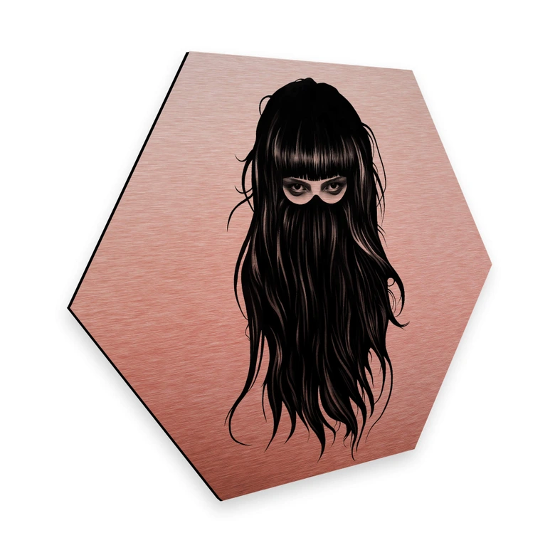 Hexagon - Alu-Dibond-Kupfereffekt Ireland - It-Girl 