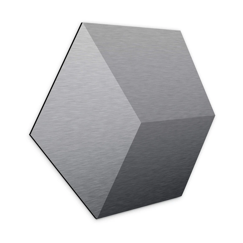 3D Hexagon Dibond Fredriksson - Zilver 