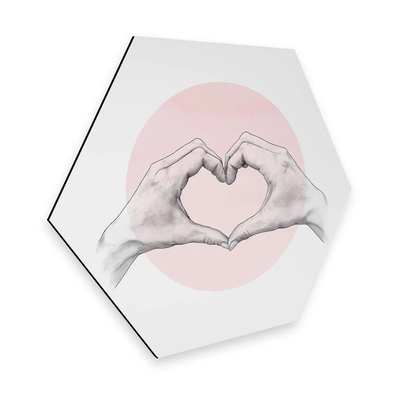 Hexagon - Alu-Dibond Graves – Heart in Hand 