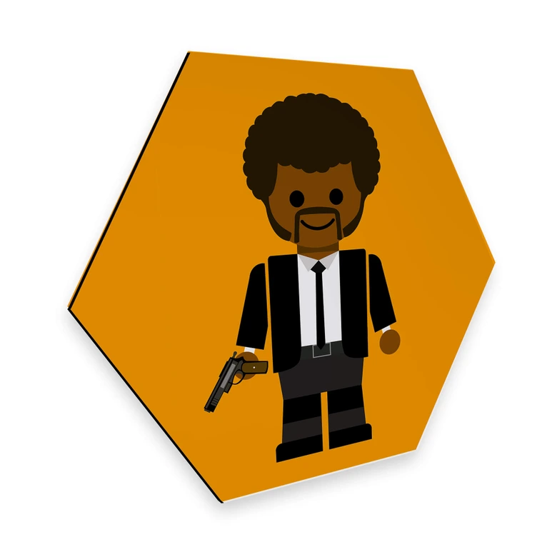 Hexagon - Alu-Dibond Gomes - Pulp Fiction - Jules Winnfield 