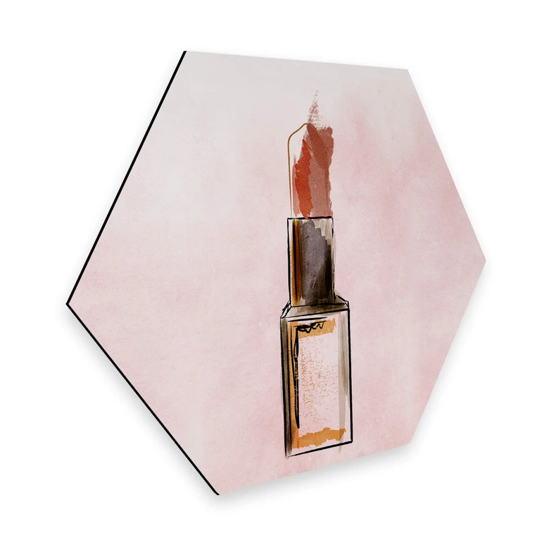 Hexagon - Alu-Dibond Kubistika - Lippenstift 