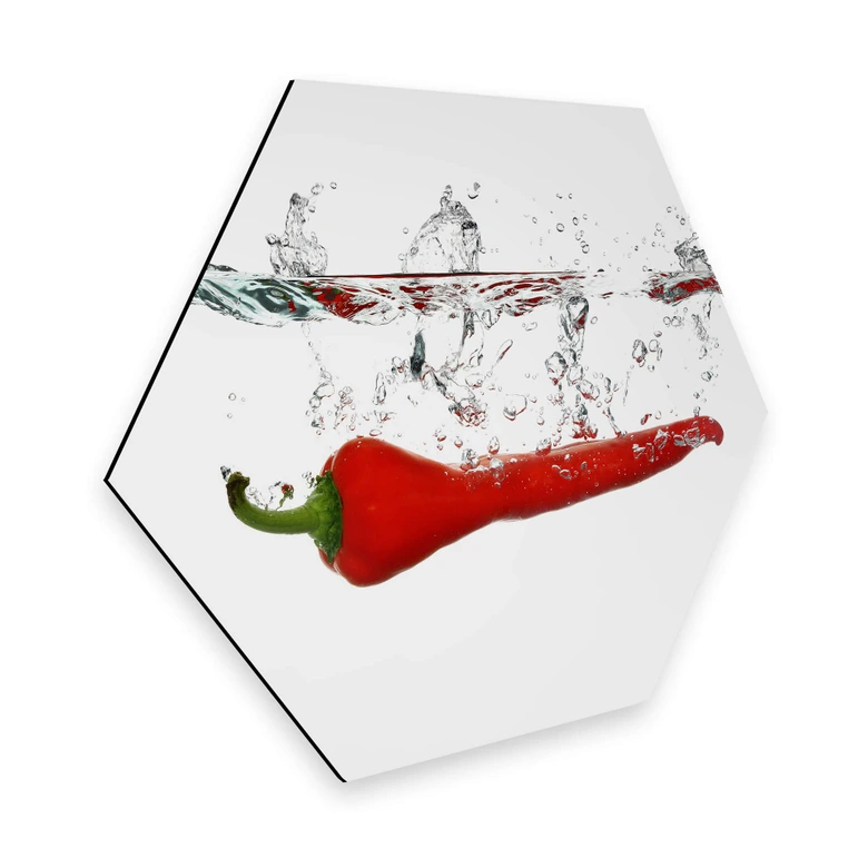 Hexagon - Alu-Dibond - Chilischote 