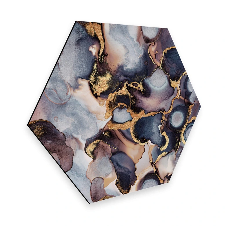 Hexagon - Alu-Dibond - Fredriksson - Pink Shades 