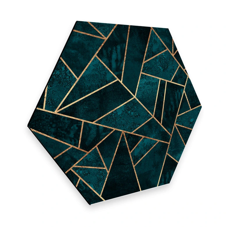 Hexagon Dibond Fredriksson - Emeralds 