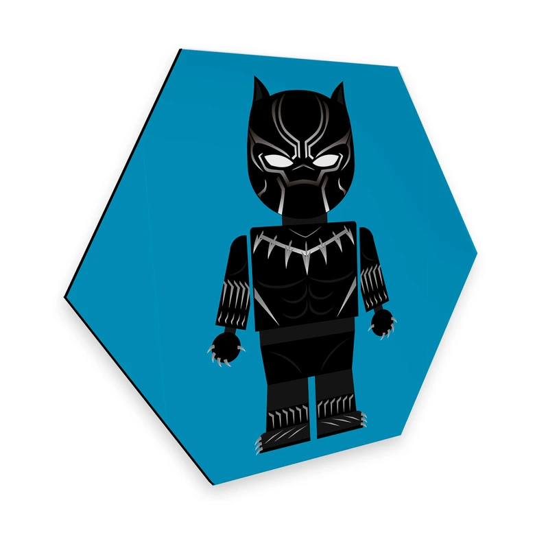Hexagon - Alu-Dibond Gomes - Black Panther Spielzeug 