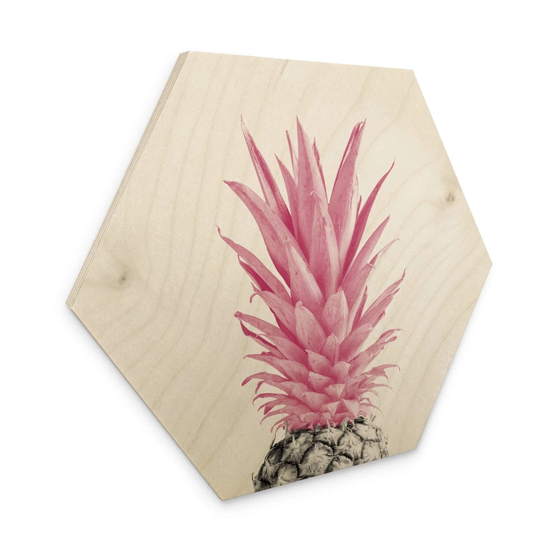 Sekskantet træ 1X Studio - Pink Pineapple 