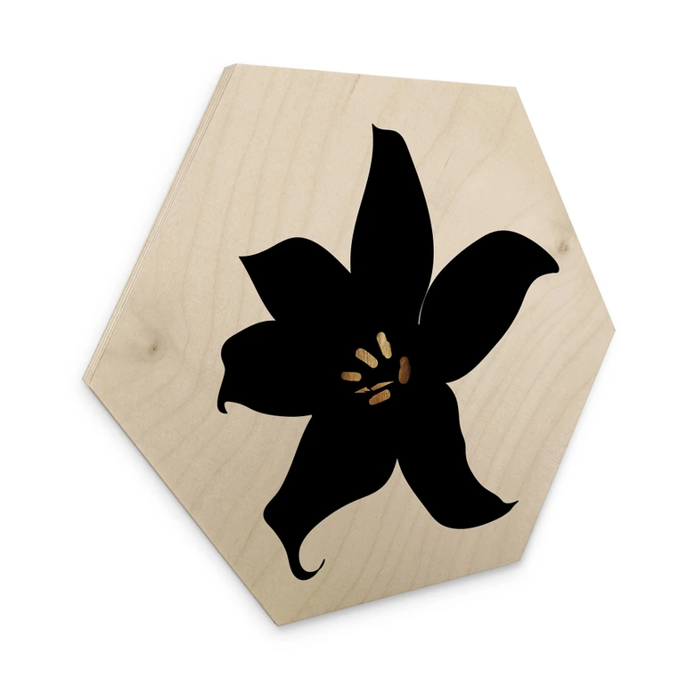 Hexagon - Holz Kubistika - Dunkle Orchidee 