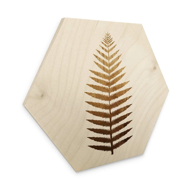 Sekskantet træ Kubistika - Golden Fern 