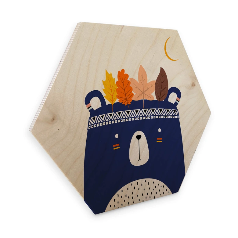 Hexagon - Holz Kubistika - Kleiner Indianer 