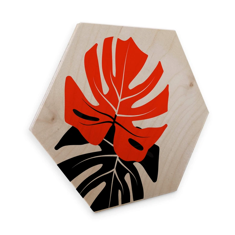 Hexagon - Holz Kubistika - Monstera Duett 