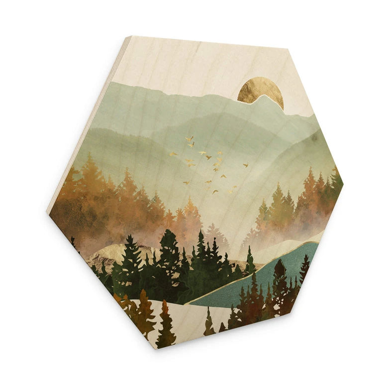 Hexagon - Holz SpaceFrog Designs - Herbstmorgen 