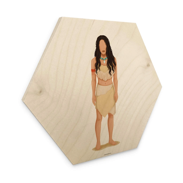 Hexagon - Holz Birke-Furnier Tohmé - Pocahontas 