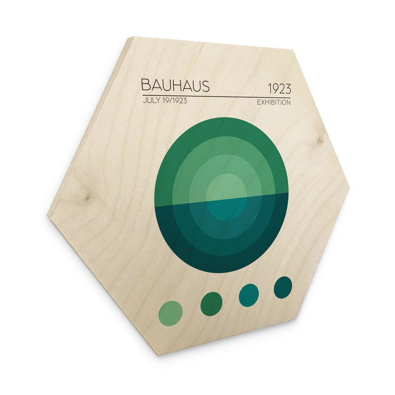 Hexagon Holzbild Bauhaus Mavi Daire - Tunaboylu 