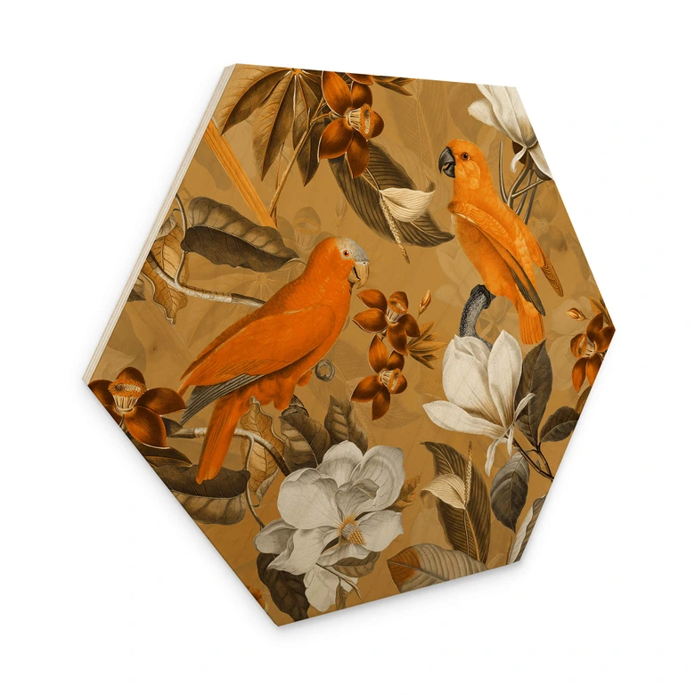 Hexagon - Holz UN Designs - Tropisch Ocker 