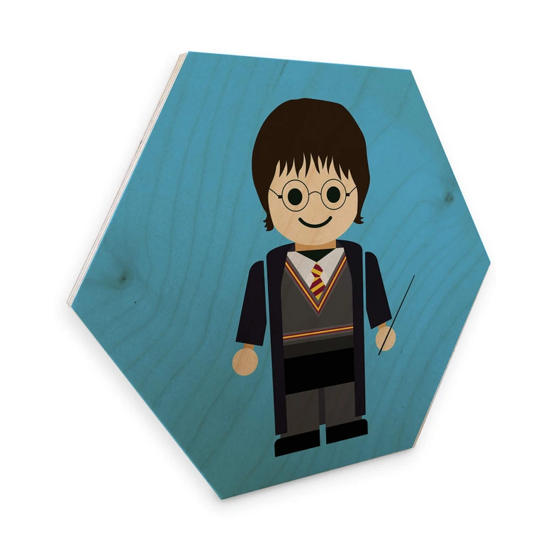 Hexagon - Holz Birke-Furnier Gomes - Harry Potter Spielzeug 