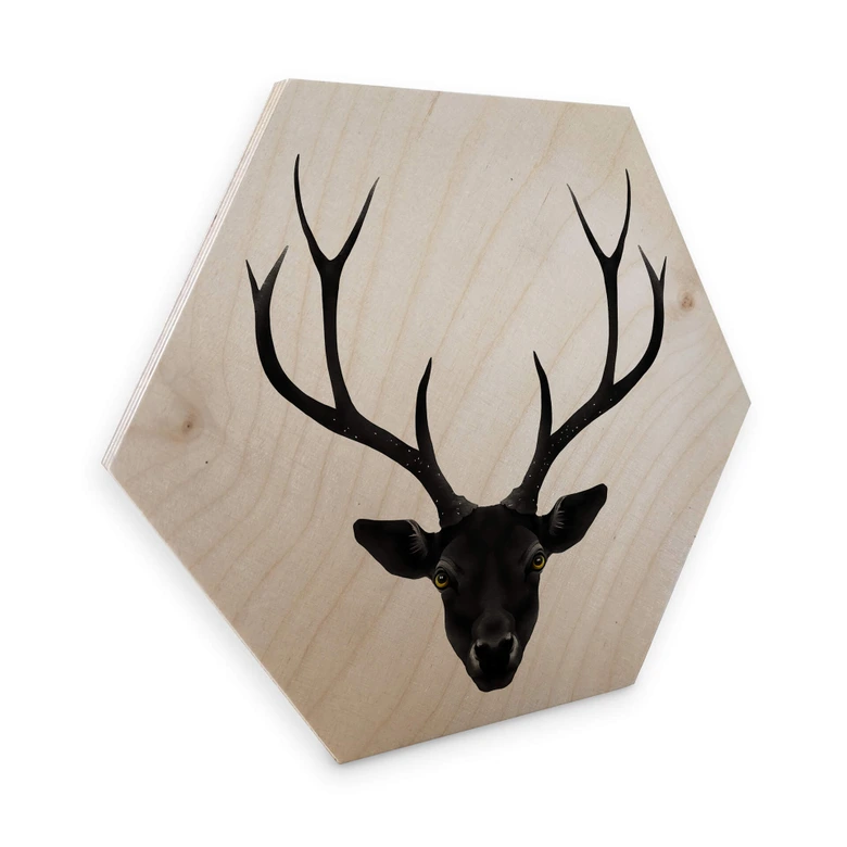 Hexagon - Holz Birke-Furnier Ireland - The Black Deer 