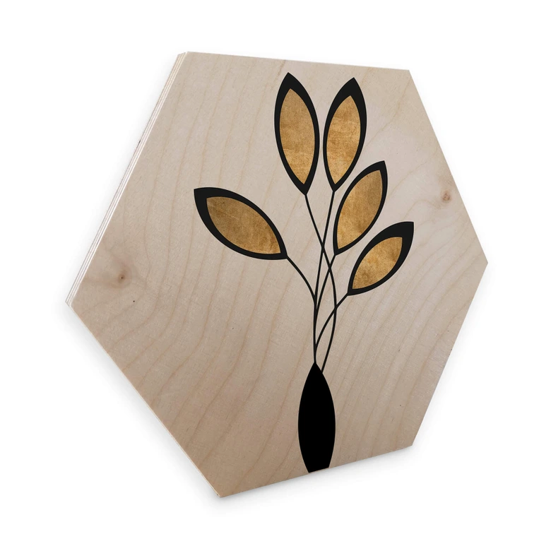 Hexagon - Holz Birke-Furnier Kubistika - Cinco 