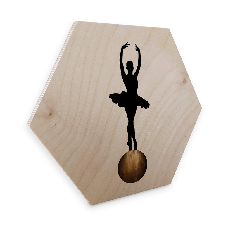 Hexagon - Holz Birke-Furnier Kubistika - Prima Ballerina 