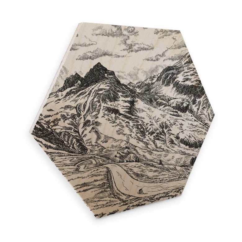 Hexagone - Placage bois de bouleau Sparshott - Col du Glandon  