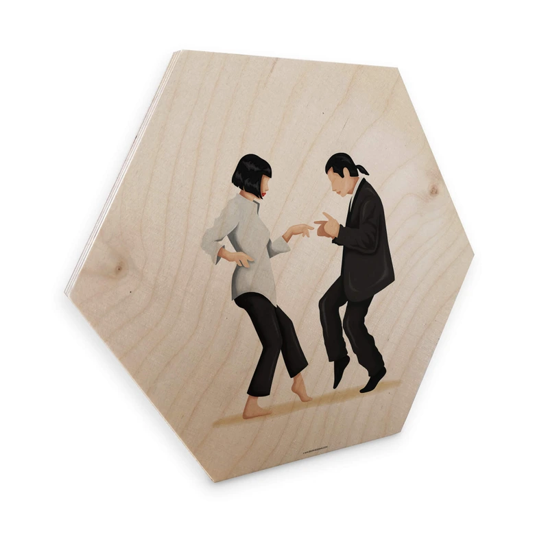 Hexagone - Placage bois de bouleau Tohmé - Pulp Fiction 