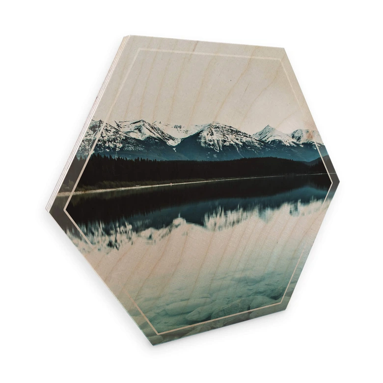 Hexagon - Holz Birke-Furnier - Idylle 