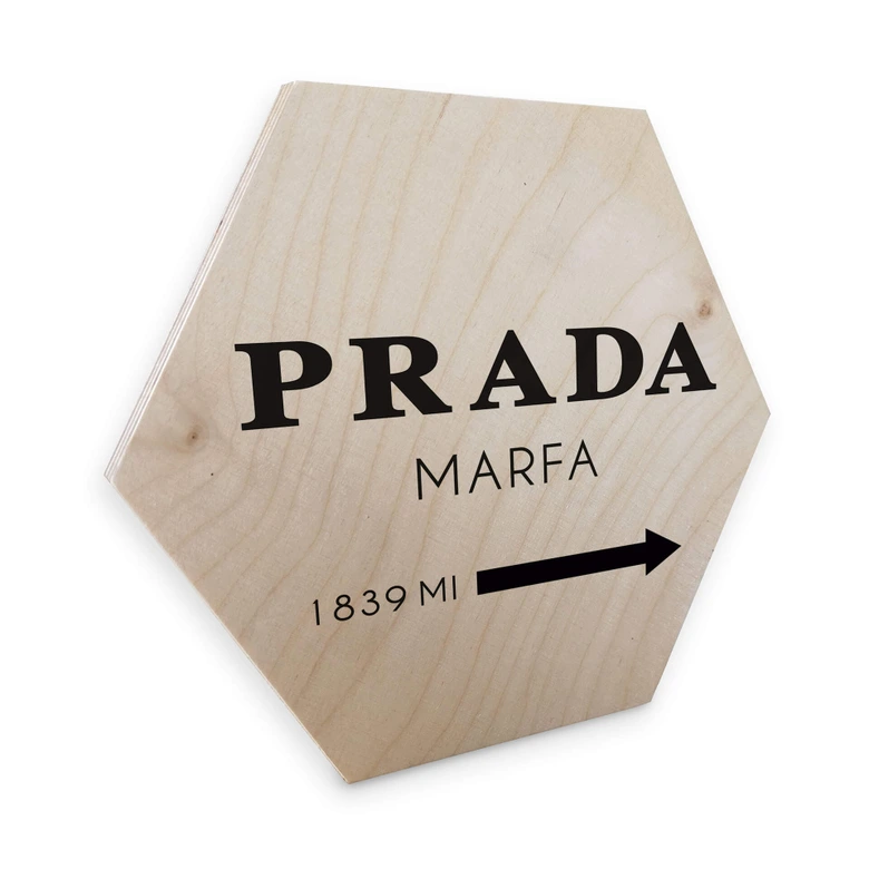 Hexagon - Holz Birke-Furnier - Prada Marfa 