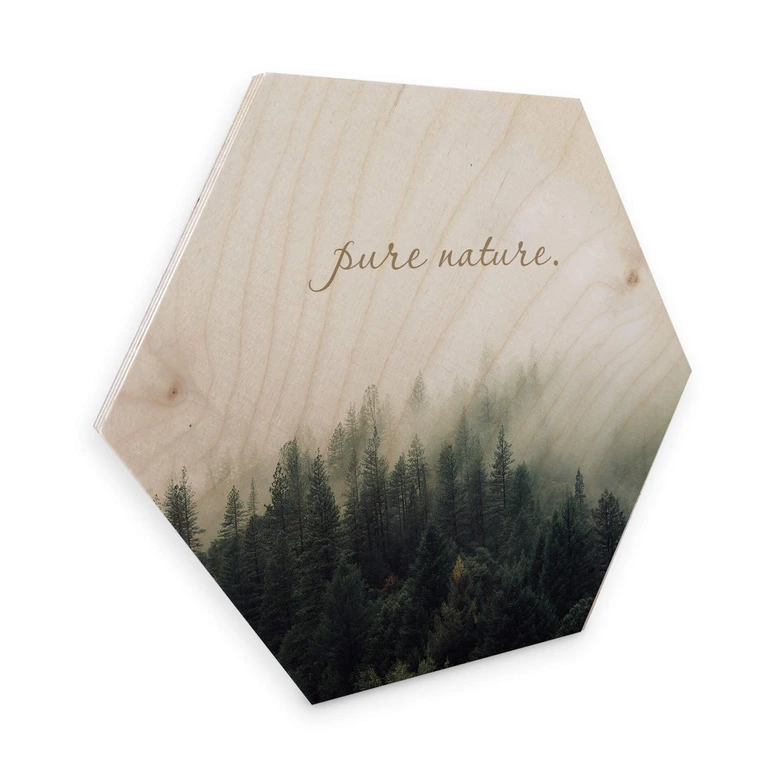 Hexagon - Holz Birke-Furnier - Pure Nature 