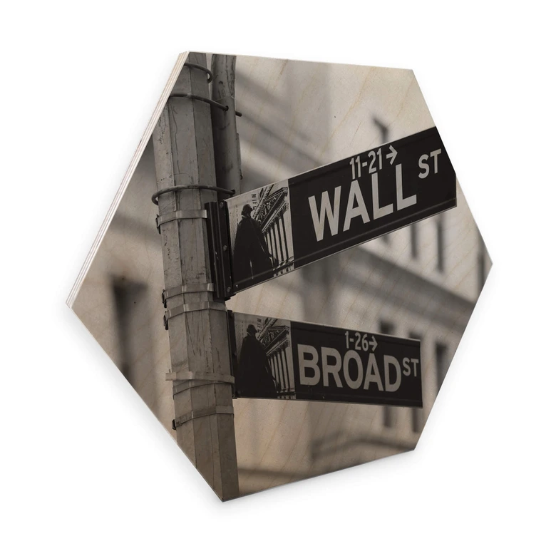 Hexagon - Holz Birke-Furnier - Wallstreet 