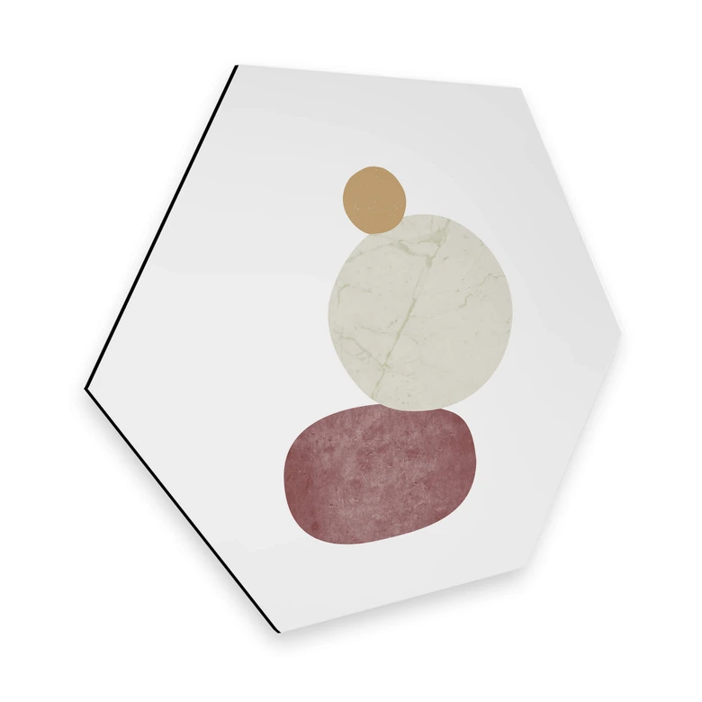 Hexagon - Alu-Dibond Nouveauprints - Pebbles 2 