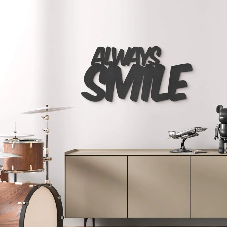 Décoration en bois MDF Always Smile 